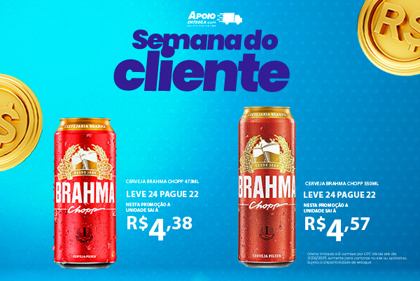 Cerveja Brahma Chopp 473ml  - Leve 24 Pague 22 21/09